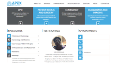 Desktop Screenshot of apexhospital.net