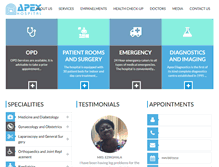 Tablet Screenshot of apexhospital.net